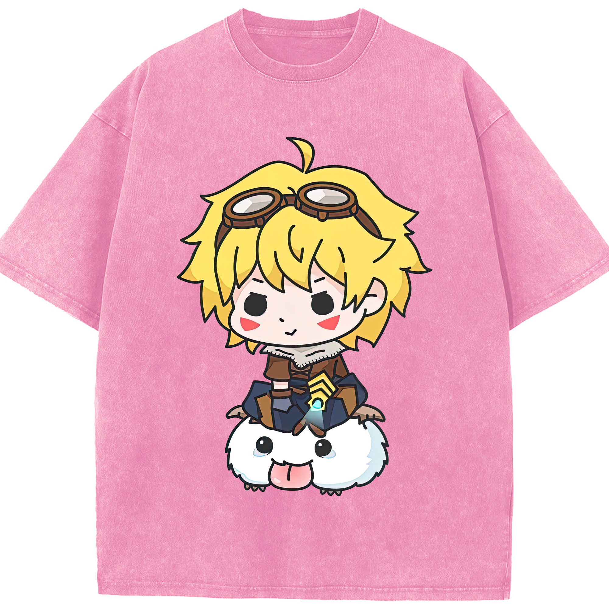 リーグ・オブ・レジェンド League of Legends LOL 綿100% ヴィンテージ風 半袖Tシャツ（フロントプリント）